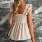 Flutter Shoulder Babydoll Top