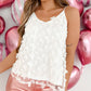 Butterfly Applique Mesh Overlay Tank Top