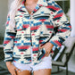 Aztec Print Button-up Turn Down Collar Shacket