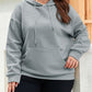 Kangaroo Pockets Quilted Plus Size Hoodie