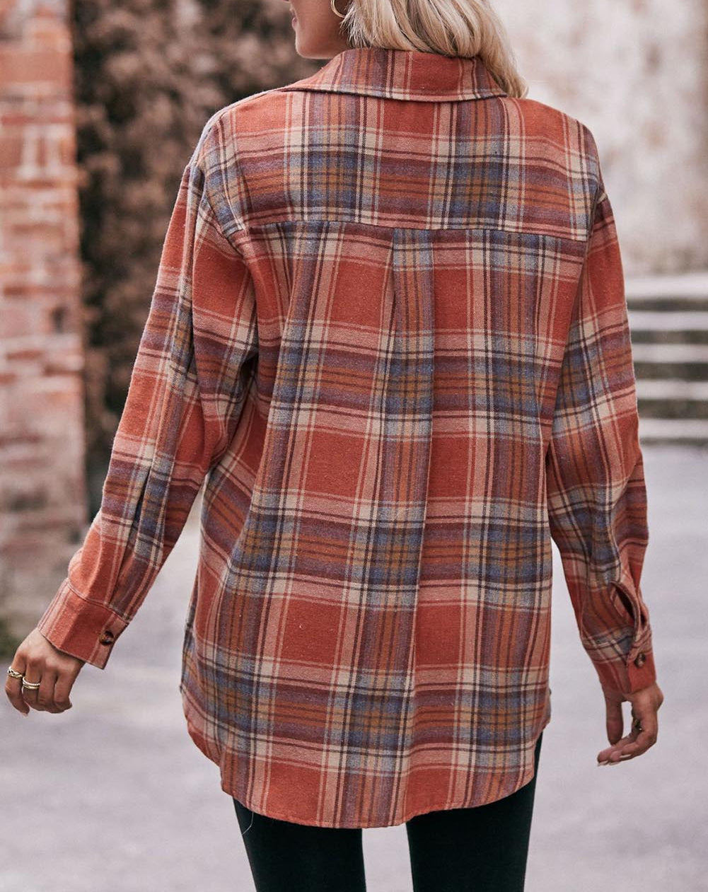 Multicolor Plaid Print Flap Pocket Shirt