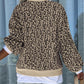 Leopard Print Crew Neck Sweatshirt