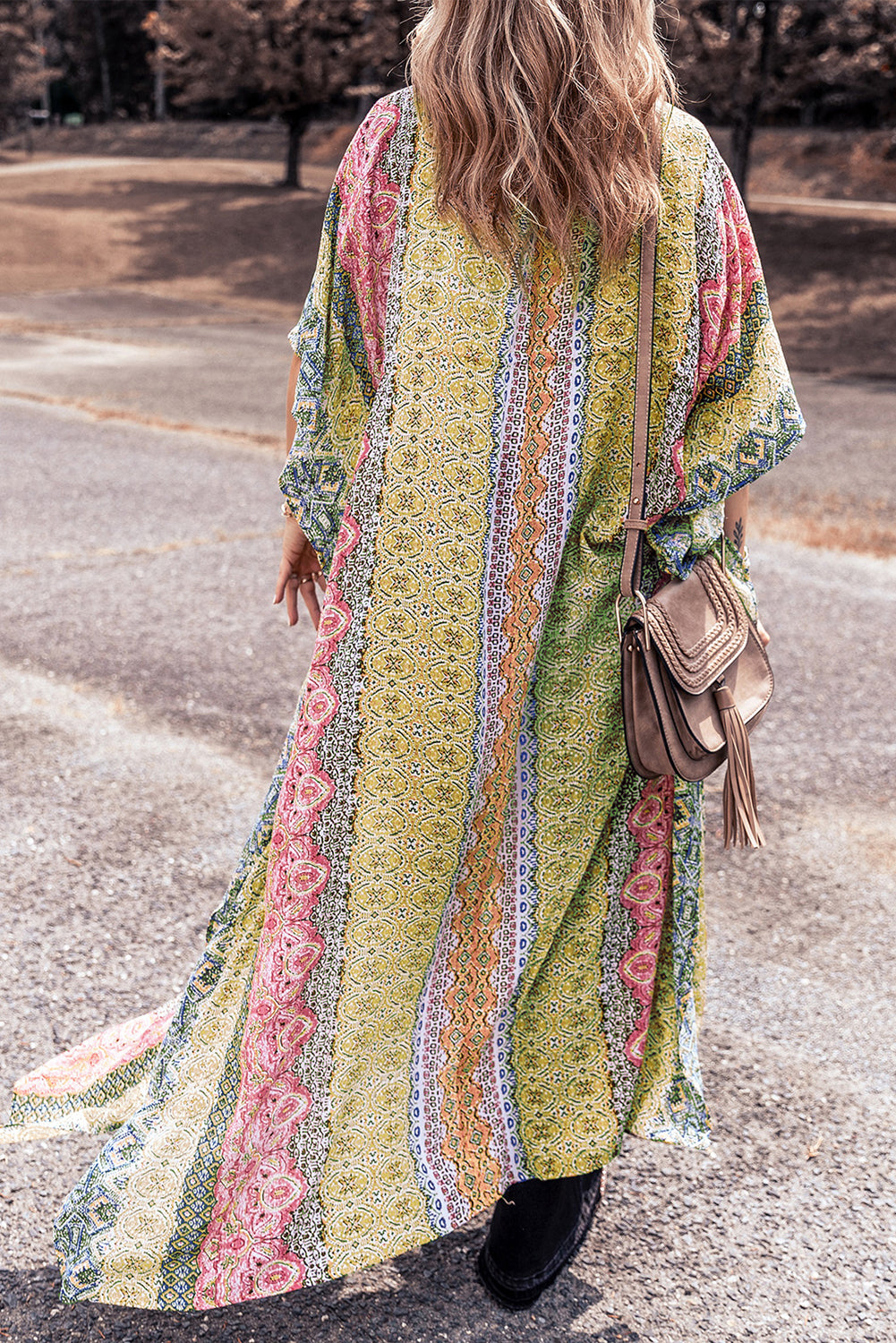 Retro Printed Boho Duster Kimono