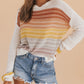Stripe Long Sleeve Round Neck Sweater