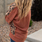 Exposed Seam Aztec Patchwork Baggy Top