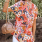 Floral Print Flutter Sleeve Top