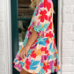 Floral Tiered V Neck Plus Dress