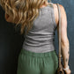 Basic Ribbed Knit Tank Top