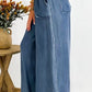 Washed Denim Chambray Loose Plus Size Pants