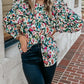 Printed Ruffled Floral Print Shirt
