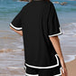 Contrast Trim Tee and Shorts Set