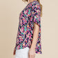 Crisscross Back Floral Blouse