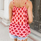 Geometric Print Spaghetti Strap Tank Top
