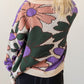 Flower Print Loose Sweater