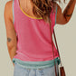Color Block Patched Pocket Breathable Knit Tank Top