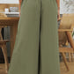 Drawstring Smocked High Waist Wide Leg Pants