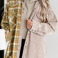 Plaid Corduroy Patchwork Snap Button Shacket