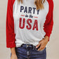 PARTY in the USA Raglan Sleeve Graphic T Shirt