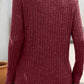 Ribbed Long Sleeve Buttoned Strap V Neck Top