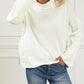 Expose Seam Turtle Neck Side Slit Oversized Sweater