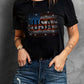Rhinestone America Flag USA Graphic T Shirt
