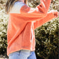 Colorblock Half Zipper Stand Neck Sherpa Sweatshirt