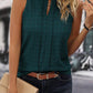 Lattice Textured Split Neck Tank Top