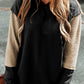 Contrast Sleeves Patchwork Colorblock Hoodie