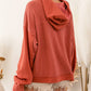 Cut out Bust High Low Ribbed Hoodie