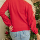 Pearl Beaded Merry Casual Sweater