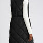 Longline Quilted Stand Collar Puffer Vest