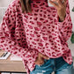 Animal Print Stitching Loose Long Sleeve Top