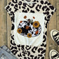 Western Cow Spots Printed Pumpkin Graphic T-shirt