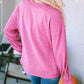 Exposed Seam Twist Open Back Oversized Sweatshirt
