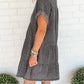 Acid Wash V Neck Tiered Denim Dress