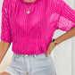 Sequin Drop Shoulder Sheer T-shirt