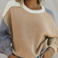 Color Block Patchwork Baggy Sweater