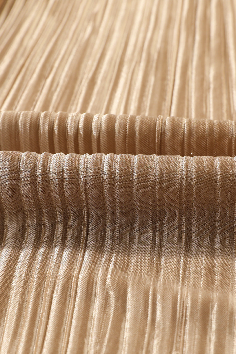 Pleated Bell Sleeve Twist V Neck Cropped Blouse