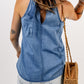 Halter Neck Denim Tank Top