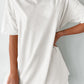 Solid Color Round Neck Basic Tunic T Shirt