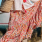 Boho Holiday Paisley Print Tiered Long Sleeve Maxi Dress