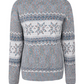 Retro Snowflake Pattern Mock Neck Fuzzy Sweater