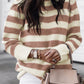 Striped Round Neck Casual Sweater