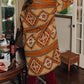 Aztec Geometric Knit Open Front Cardigan
