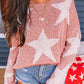 Big Star Spangled Casual Knit Sweater