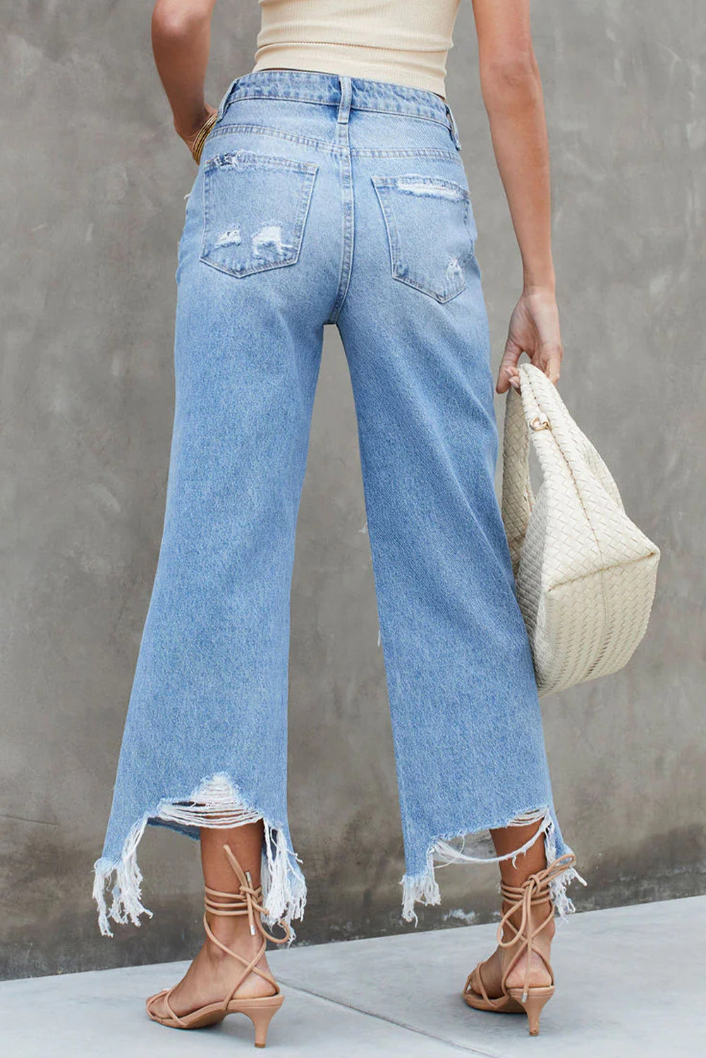 Heavy Destroyed High Waist Jeans