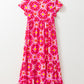 Geo Print V-neck Maxi Dress