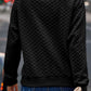 Solid Textured Raglan Sleeve Pullover Sweatshirt