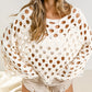 Hollow-out Eyelet Knit Sweater
