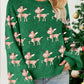 Christmas Reindeer Pattern Drop Shoulder Sweater